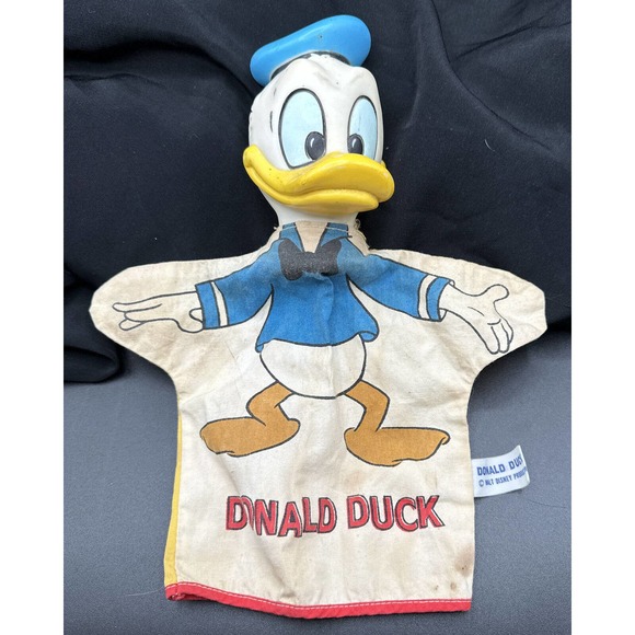 1950's Vintage Donald Duck Hand Puppet Walt Disney Production Japan Excellent 5M - Picture 1 of 14